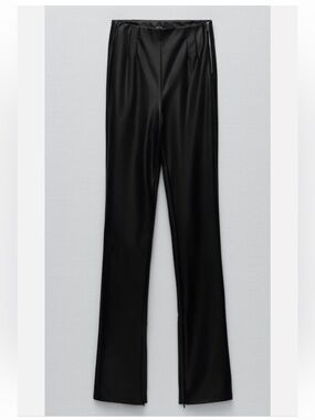 Zara Black Leather Pants